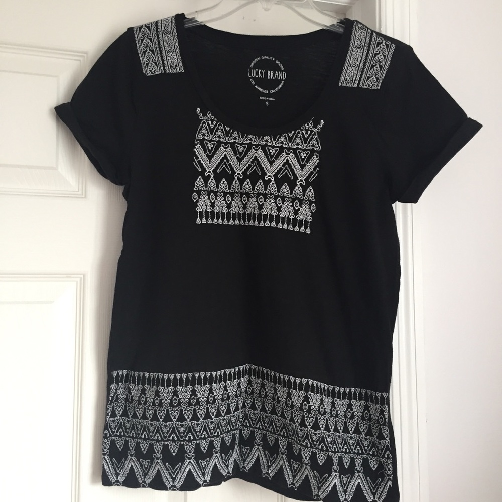 Lucky Brand Embroidered Tee